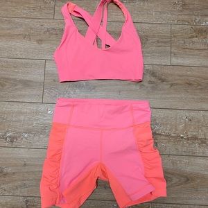 Lululemon biker shorts set